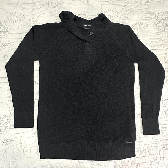 NWT Prana Milani Tunic Sweater Knit Charcoal / Black Hoodie - Picture 1 of 12